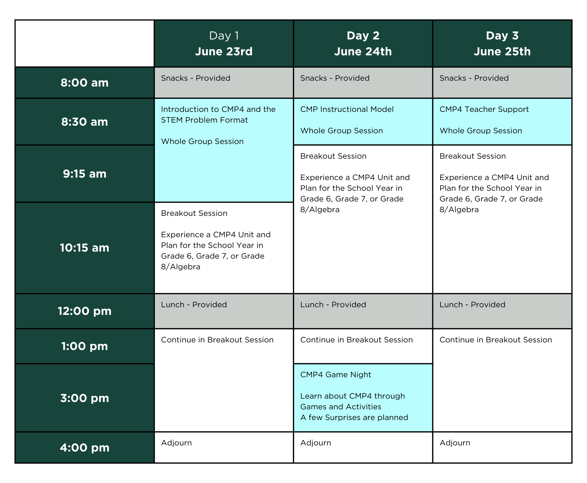 Summer Institute 2026 Agenda