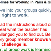 Guidelines for Working in Pairs & Groups